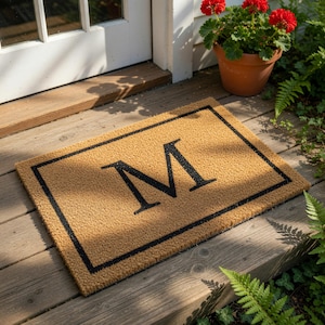 Personalized Monogram Doormat, Custom Initial Door Mat, Housewarming Gift, Welcome Mat, Wedding Gift, New Home Decor, Entryway Rug