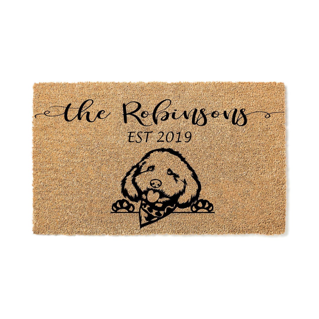 Custom Doormat Cockapoo Dog - Personalized Doormat Cute Welcome Mat ...