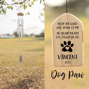 Dog Memorial Wind Chime Pet Memorial Gift Windchimes Dog Loss Rainbow Bridge Bereavement Gift Dog Remembrance Sympathy Gift Pet Loss Gifts image 5