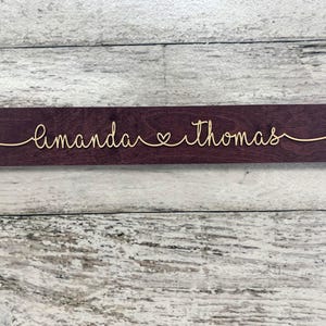 Personalized Couple Name Sign, Wedding Gift, Anniversary Gift, Custom Name Sign, Personalized Engagement Couple, Custom Wall Art image 8