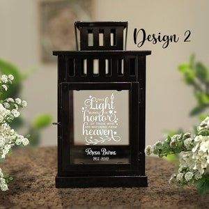 Memorial Tribute Personalized Lantern - In Loving Memory Of - Lantern - In Memory Of - Remembrance - Bereavement - Celebration of Life 7404