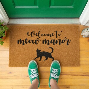 Welcome To Meow Manor Cat Welcome Mat Door Mat 1427