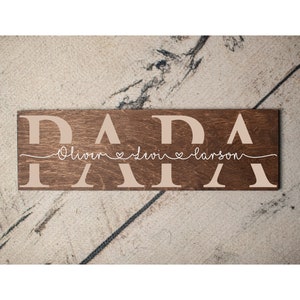 Papa Fathers Day Gift | Papa Sign | Gift for Papa | Rustic Sign for Papa Gift Idea | Personalized Fathers Day Gift for Papa