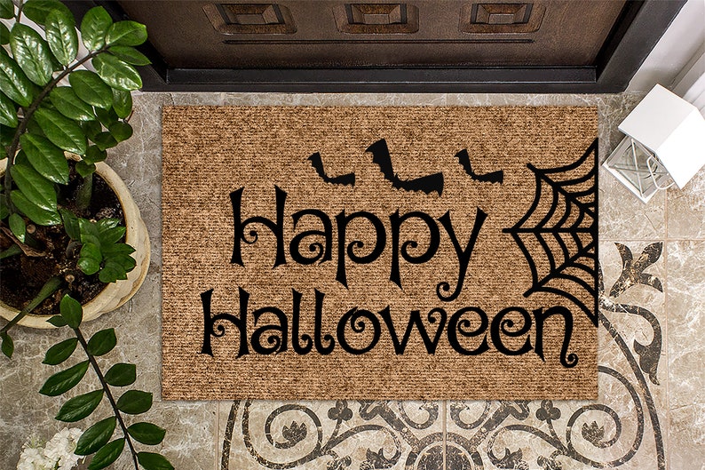 Happy Halloween Door Mat Funny Doormat Mat Etsy