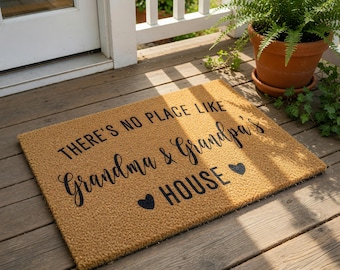 Paillasson grand-mère et grand-père, tapis de bienvenue personnalisé, cadeau de pendaison de crémaillère, cadeau grand-parents personnalisé, cadeau de fête des mères, paillasson