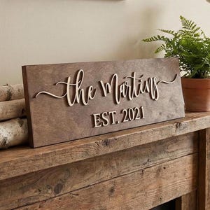Custom Wedding Sign - Family Name and Date Display 7000