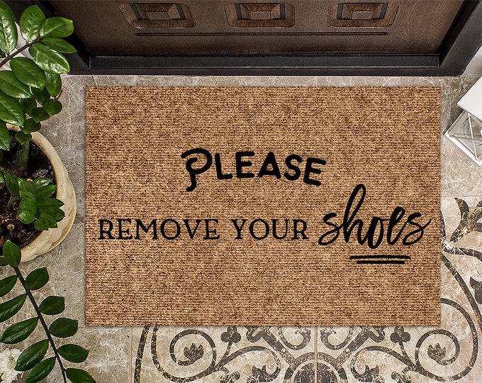 Btch No Shoes in My House Funny Doormat No Shoes Funny Etsy