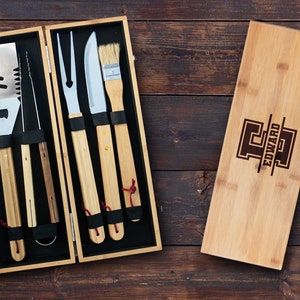 Gift for Him Personalized BBQ Set Barbecue Gift Personalized Gift Fathers Day Gift Housewarming Gift Boyfriend Gift Birthday image 4