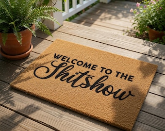 Funny Welcome Doormat, Welcome To The Shitshow Front Door Mat, Housewarming Gift, Novelty Doormats, Humor Gift, New Home Decor