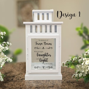 Personalized Lantern - Memorial Tribute - In Loving Memory Of - Lantern - In Memory Of - Remembrance - Bereavement Celebration of Life 7404