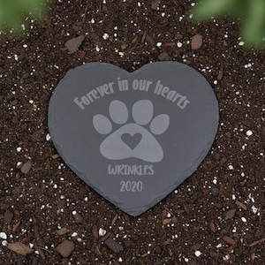 Pet Memorial Stone, Pet Loss Gift, Custom Memorial, Dog Cat Heart Slate Plaque, Sympathy Gift, Keepsake image 15