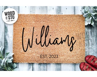 Custom Doormat Personalized Name Housewarming Gift | Wedding Gift  Personalized Doormat Closing Gift | Welcome Doormat | Front Door Mat 2073