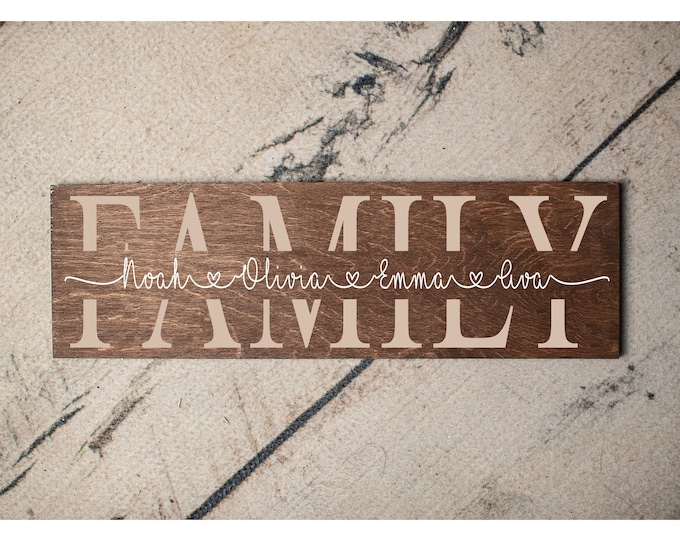 Family Name Gift | Family Sign | Gift for Family | Rustic Sign for Family Gift Idea | Personalized Gift for Family | Gift for Parents