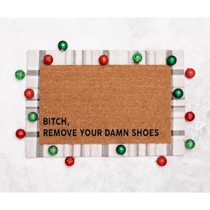 Doormat Welcome Mat: Funny Remove Shoes - Porch Entry Rug 1120