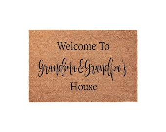 Welcome To Grandma & Grandpa's House Doormat - Mother Day Gift - Parent Mat