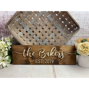 Last Name Sign - Custom Wood Sign - Established Sign - Personalized Wedding Gift - Wedding Sign - 3D Sign - Family Name Sign
