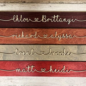 Personalized Couple Name Sign, Wedding Gift, Anniversary Gift, Custom Name Sign, Personalized Engagement Couple, Custom Wall Art image 1