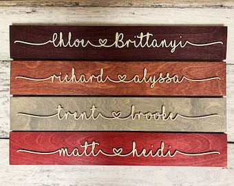 Personalized Couple Name Sign, Wedding Gift, Anniversary Gift, Custom Name Sign, Personalized Engagement Couple, Custom Wall Art