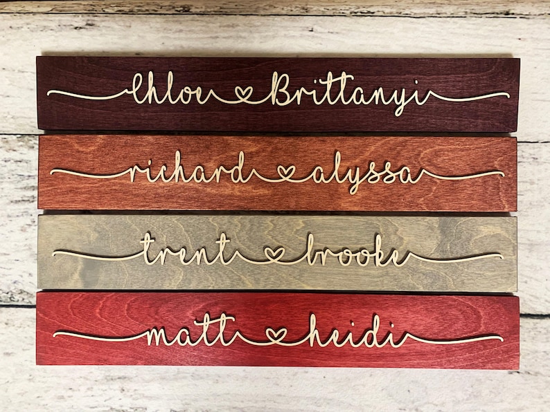 Personalized Couple Name Sign, Wedding Gift, Anniversary Gift, Custom Name Sign, Personalized Engagement Couple, Custom Wall Art image 1