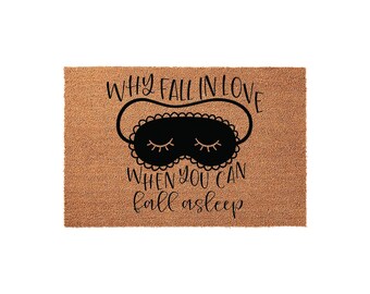 Funny Sleep Doormat, Coir Doormat, Funny Welcome Mat, Housewarming Gift, New Home Gift, Cute Door Mat, Front Door Mats, Doormats