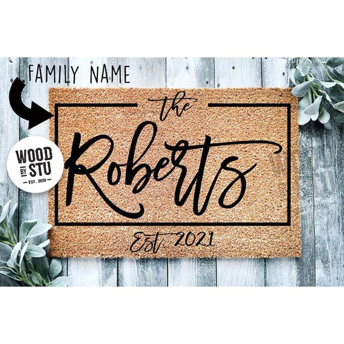 Wedding Gift for Couple Engagement Gift Housewarming Welcome Mat Last Name Monogram Rug Housewarming Doormat Housewarming Gift Door Mat 1008 - Etsy