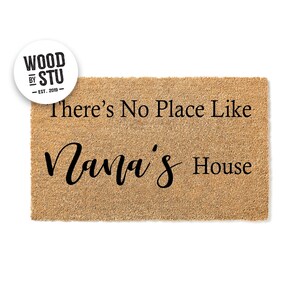 Custom Doormat There&#39;s No Place Like Grandma&#39;s Cute Doormat Welcome Mat Door Mat Memaw Gift Home Mother&#39;s Day Nana Papa Gram Gigi Loli 1002