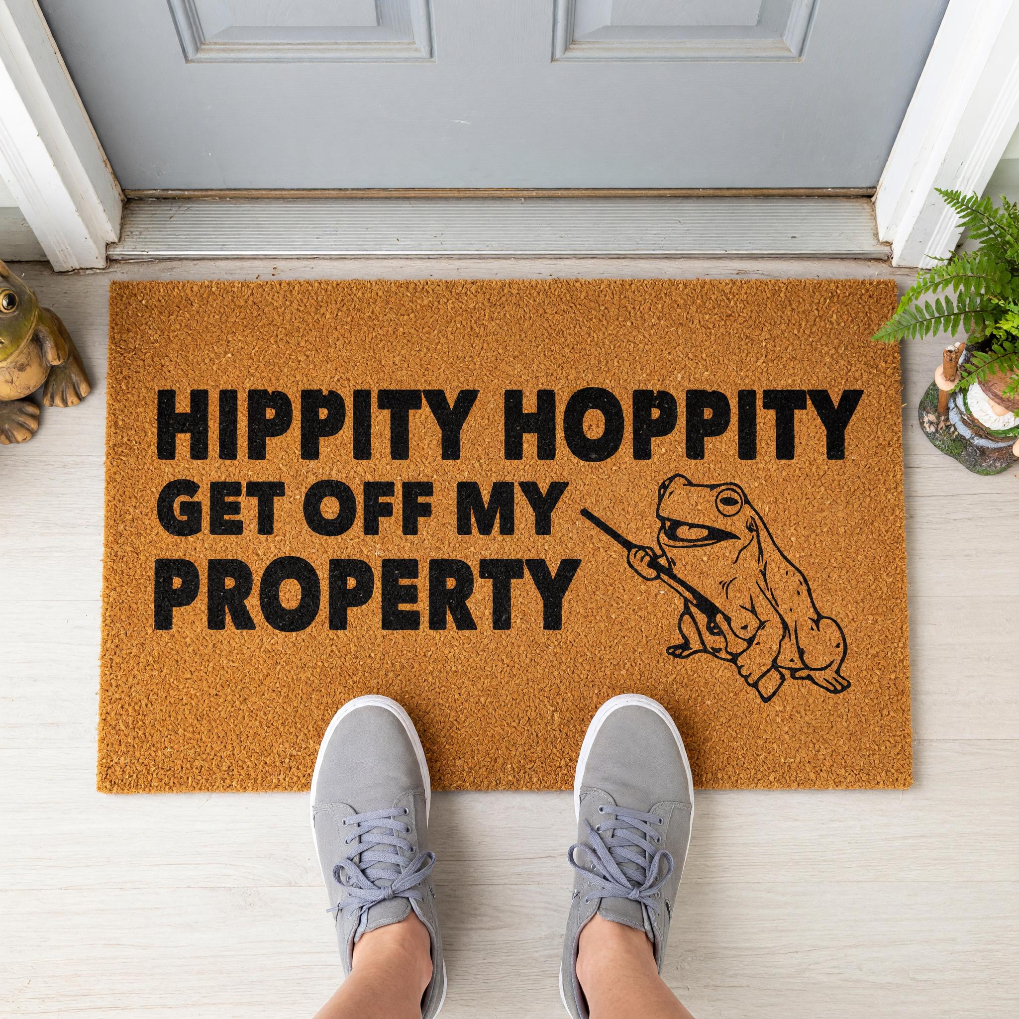 Hippity Hoppity Get off My Property Vintage Metal No Trespassing Sign Retro Rustic Patio Home Décor Gift Metal Print Present - Israel