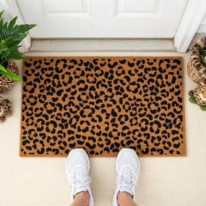 Leopard Print Doormat, Animal Print Mat, Spots Rug, Entry Decor 1613