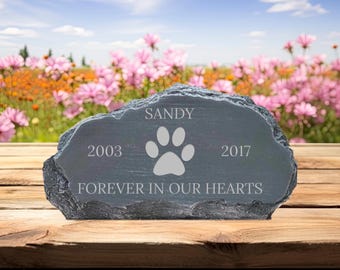 Personalized Pet Memorial Stone, Pet Loss Gift, Dog Memorial, Cat Stone, Grave Marker, Dog Gift, Sympathy