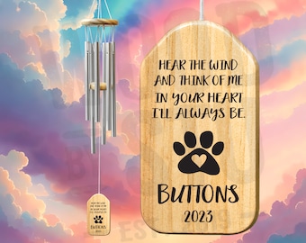 Dog Memorial Wind Chime Pet Memorial Gift Windchimes Dog Loss Rainbow Bridge Bereavement Gift Dog Remembrance Sympathy Gift Pet Loss Gifts