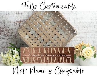 Grandma Mothers Day Gift | Grandma Sign | Gift for Grandma | Rustic Sign for Grandma Gift Idea | Personalized Mothers Day Gift for Grandma