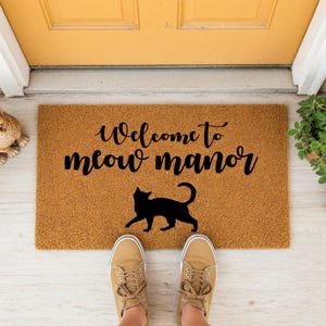 Welcome To Meow Manor Cat Welcome Mat Door Mat 1427