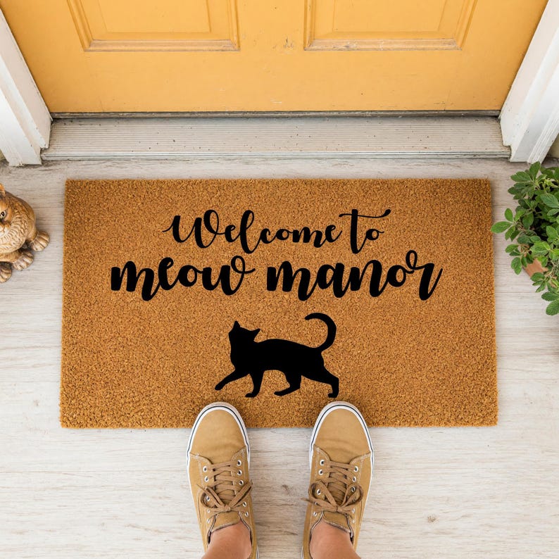 Welcome To Meow Manor Cat Welcome Mat Door Mat 1427