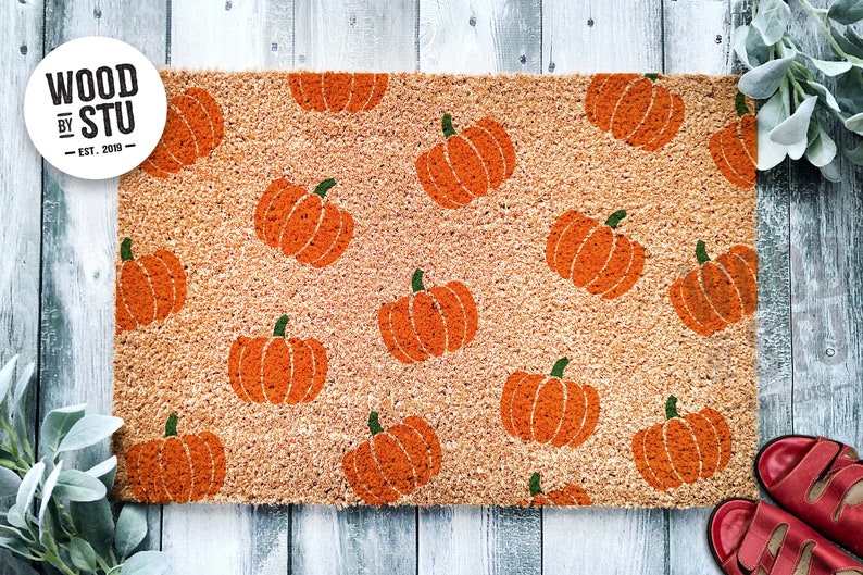 Doormat Pumpkin Pattern Door Mat Fall Doormat Welcome Mat Cute Pumpkin Halloween Its Fall Yall Autumn Decor Gift Home Doormat 1745 image 4