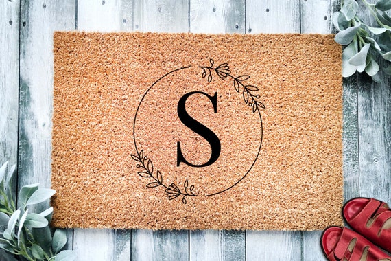  Personalized Split Monogram 18 x 30 Custom Doormat