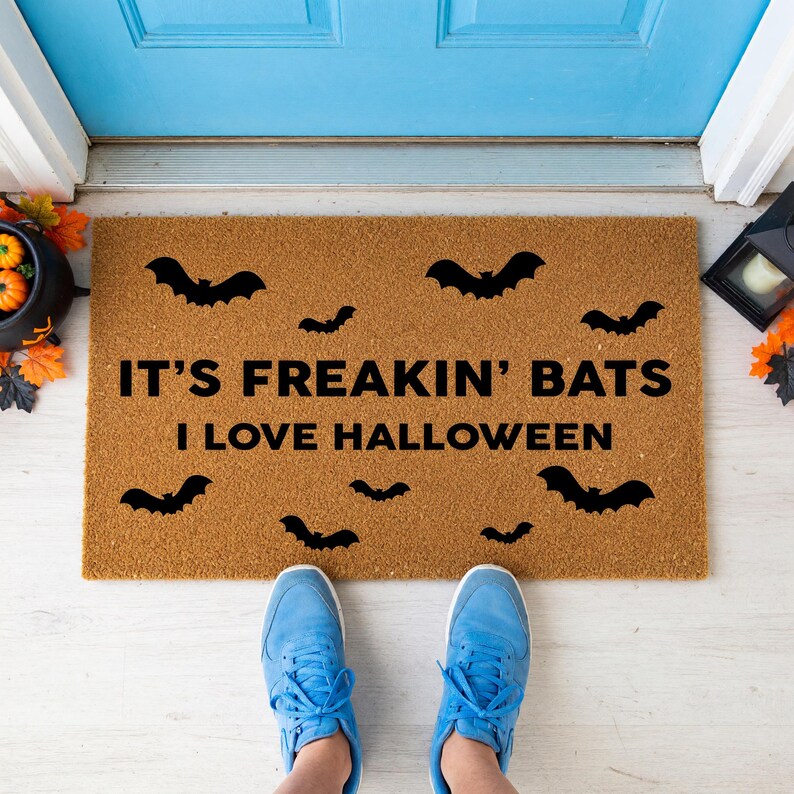 It's Freakin' Bats I Love Halloween Doormat - Welcome Mat Gift bild 10
