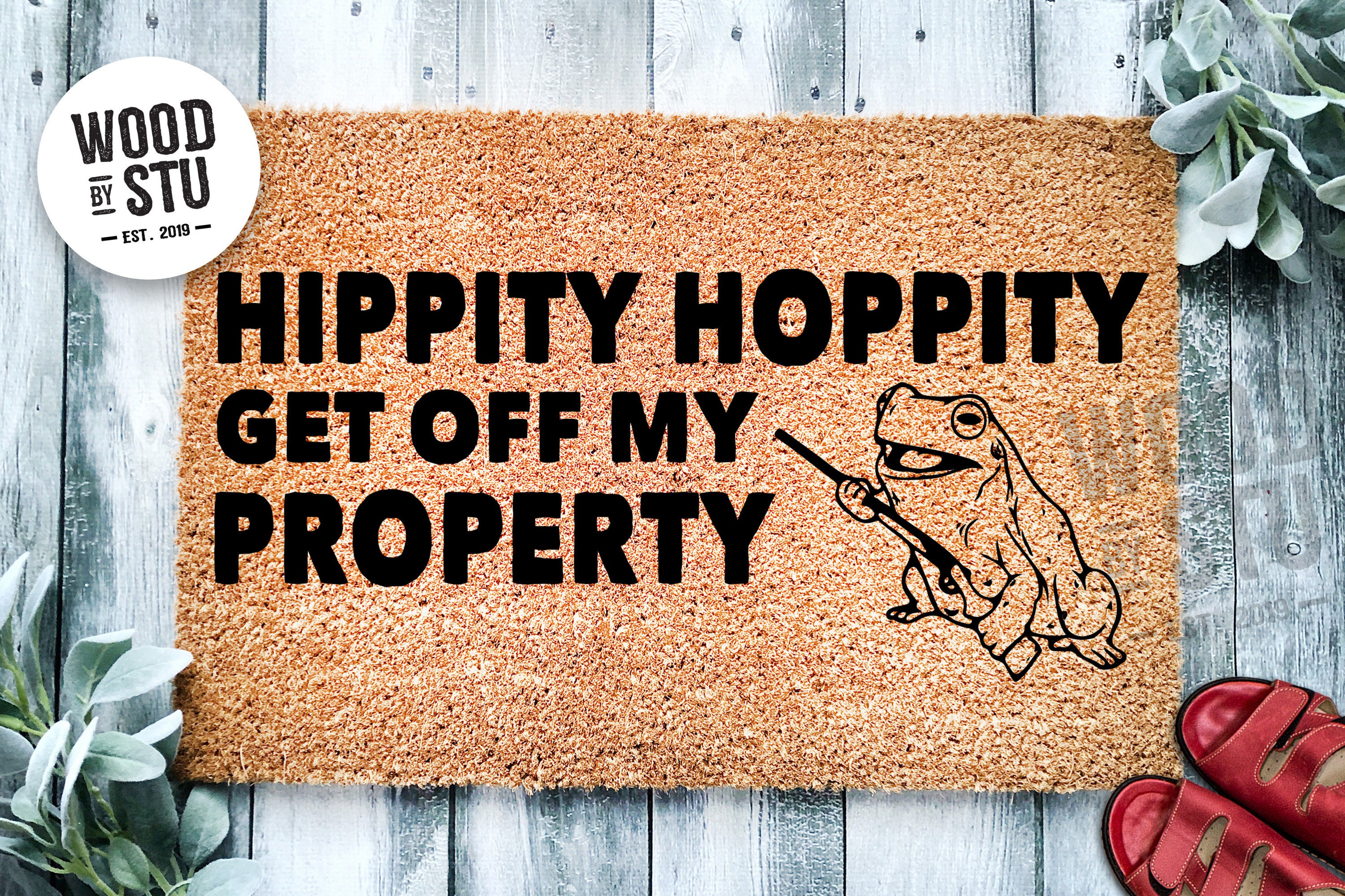 Hippity Hoppity Get Off My Property Funny Doormat Go Away Etsy 日本