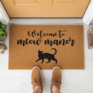 Welcome To Meow Manor Cat Welcome Mat Door Mat 1427