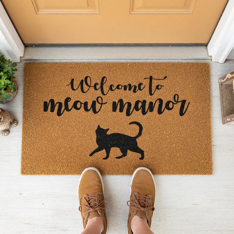 Welcome To Meow Manor Cat Welcome Mat Door Mat 1427