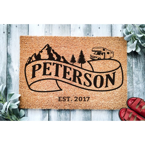 Personalized Mat for Camping Etsy