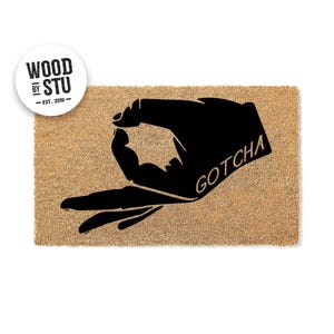 Doormat Gotcha Game  Welcome Mat Funny Doormat Funny Gift New Home Doormat Front Door Welcome Rug Housewarming Gift Dorm Fraternity 1054**