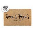 Nana and Papa Doormat - Personalized Grandparents Gift 1430