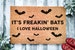 Its Freakin Bats I Love Halloween Door Mat | Funny Meme Doormat | Welcome Mat | Halloween Decor | Home Doormat | Halloween Welcome Mat