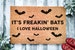 Its Freakin Bats I Love Halloween Door Mat | Funny Meme Doormat | Welcome Mat | Halloween Decor | Home Doormat | Halloween Welcome Mat 