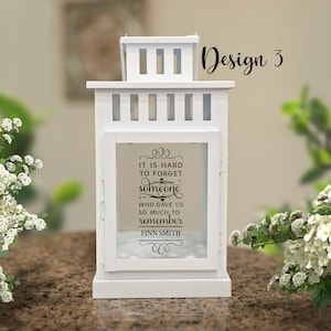 Celebration of Life Lantern - Memorial Tribute Personalized - In Loving Memory Of - Lantern - In Memory Of - Remembrance - Bereavement 7404