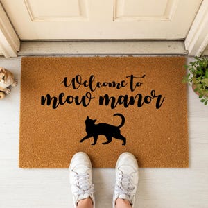 Welcome To Meow Manor Cat Welcome Mat Door Mat 1427