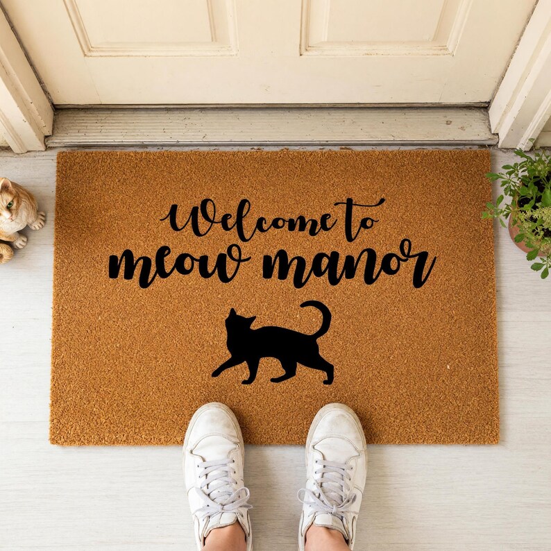 Welcome To Meow Manor Cat Welcome Mat Door Mat 1427
