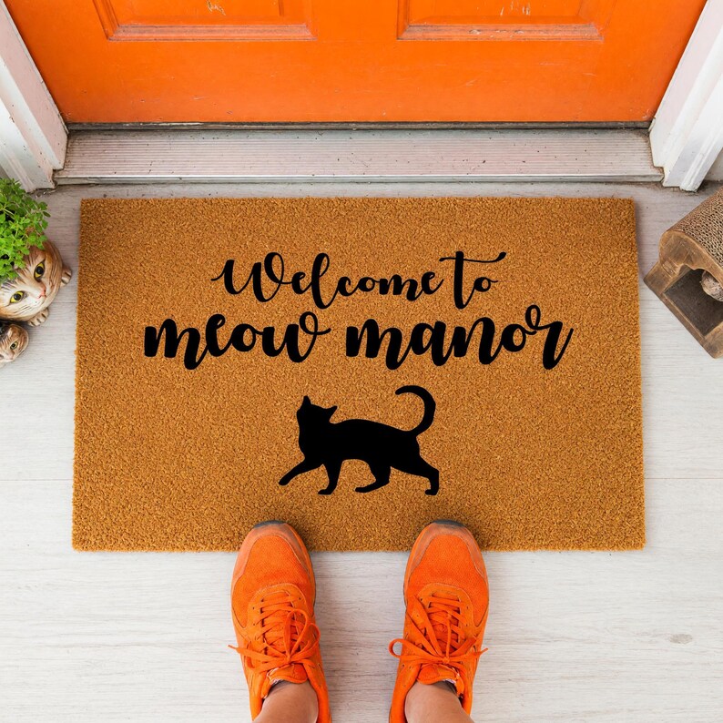 Welcome To Meow Manor Cat Welcome Mat Door Mat 1427