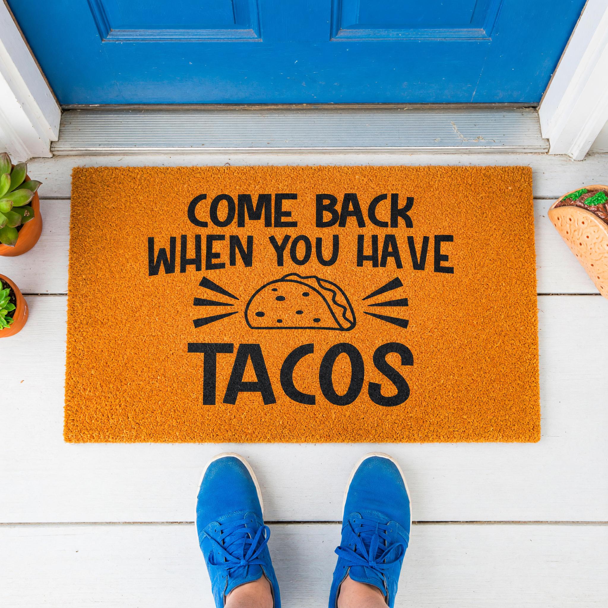 Funny Taco Lovers Doormat - Natural Coir Welcome Mat - Etsy