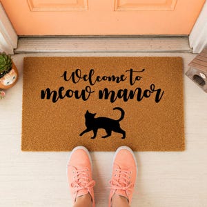 Welcome To Meow Manor Cat Welcome Mat Door Mat 1427